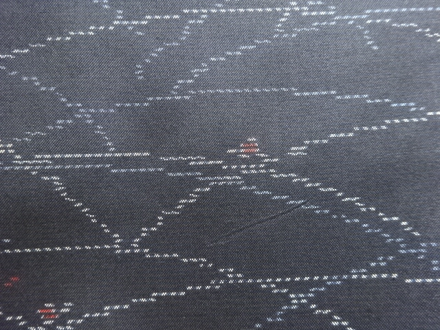 JAPANESE KIMONO / ANTIQUE HITOE KIMONO / SILK / DORO OSHIMA TSUMUGI / WOVEN GRASS